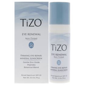 Eye Renewal Non-Tinted SPF 20 by Tizo for Women - 0.5 oz Sunscreen