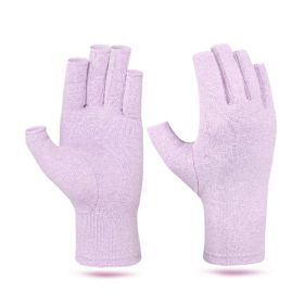 1pair Compression Arthritis Gloves Pain Relief Gloves ( Buy A Size Up ) (Color: purple, size: S)